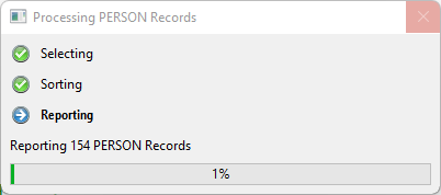 Example of processing dialog